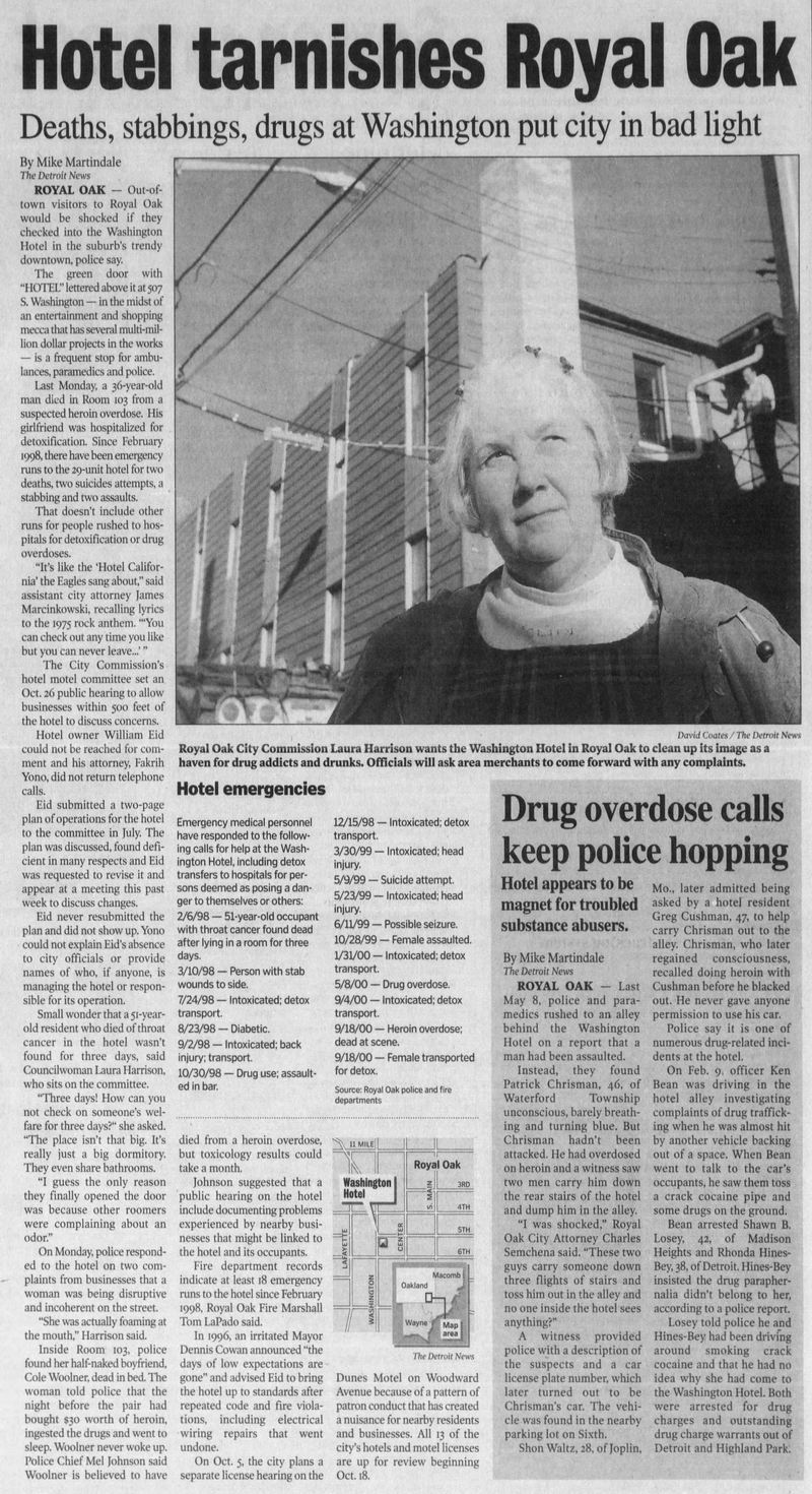 Washington Hotel - Sep 24 2000 Article On Hotel Issues (newer photo)